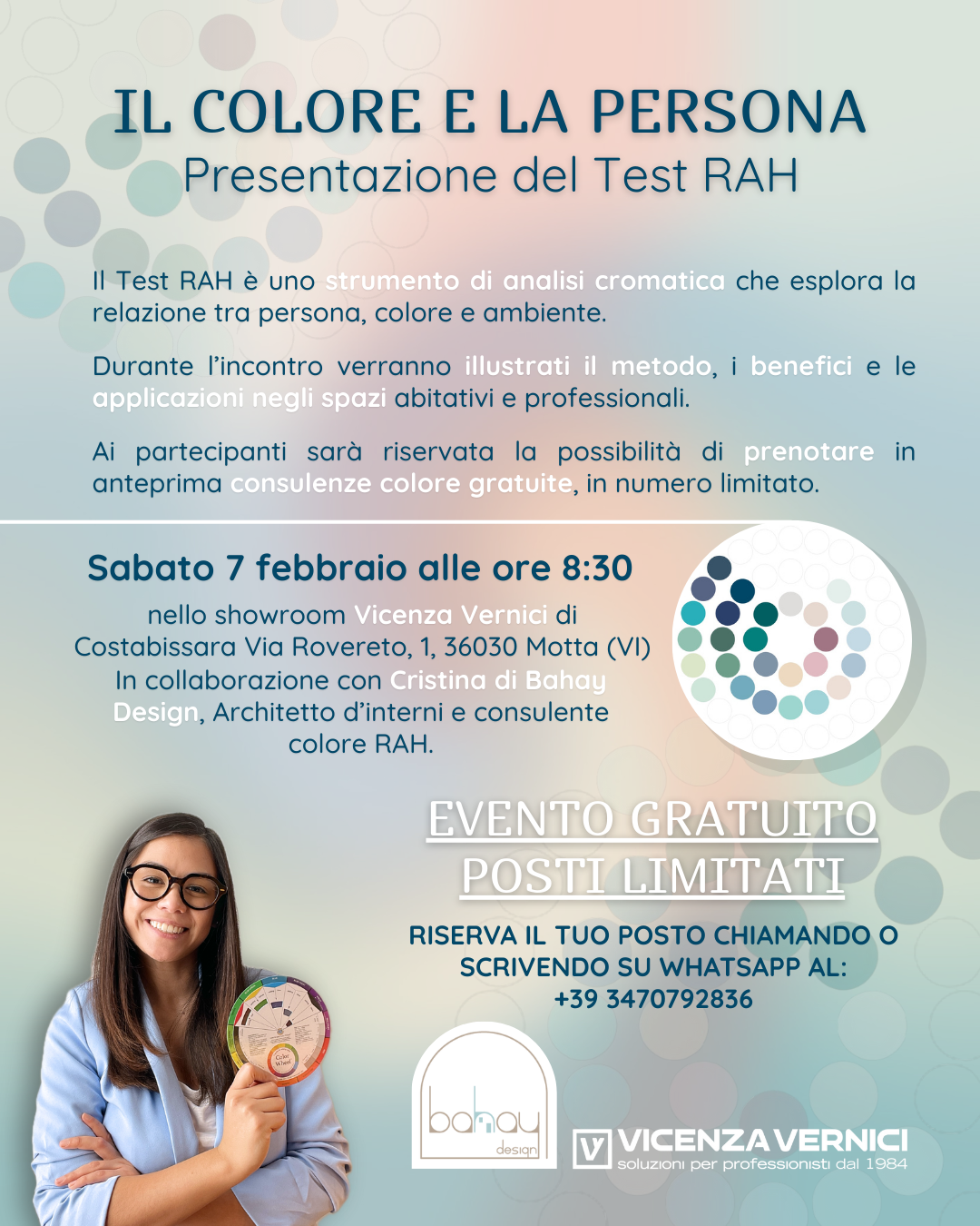Presentazione Il colore e la persona con Vicenza Vernici