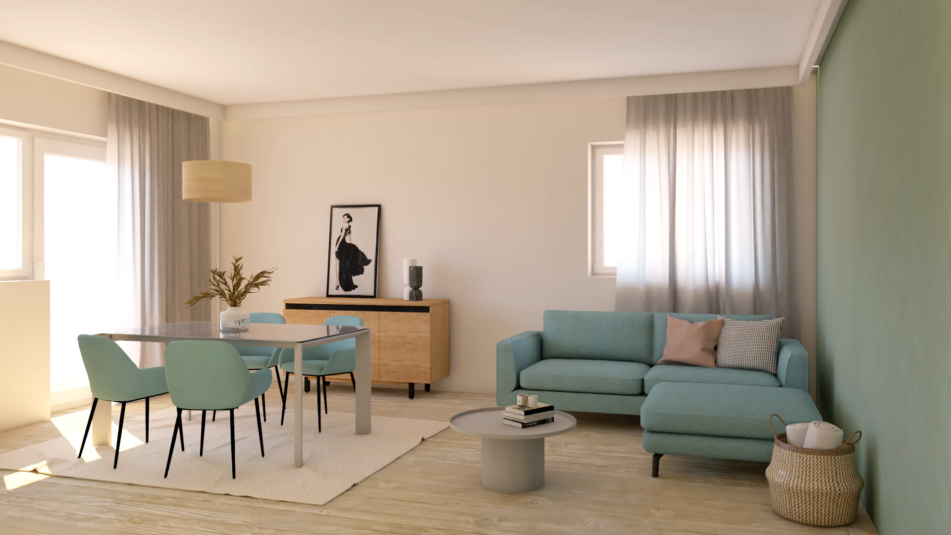 Soggiorno — render